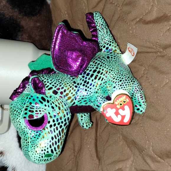 Ty Beanie Babies Boo Cinder the Dragon - Picture 2 of 5